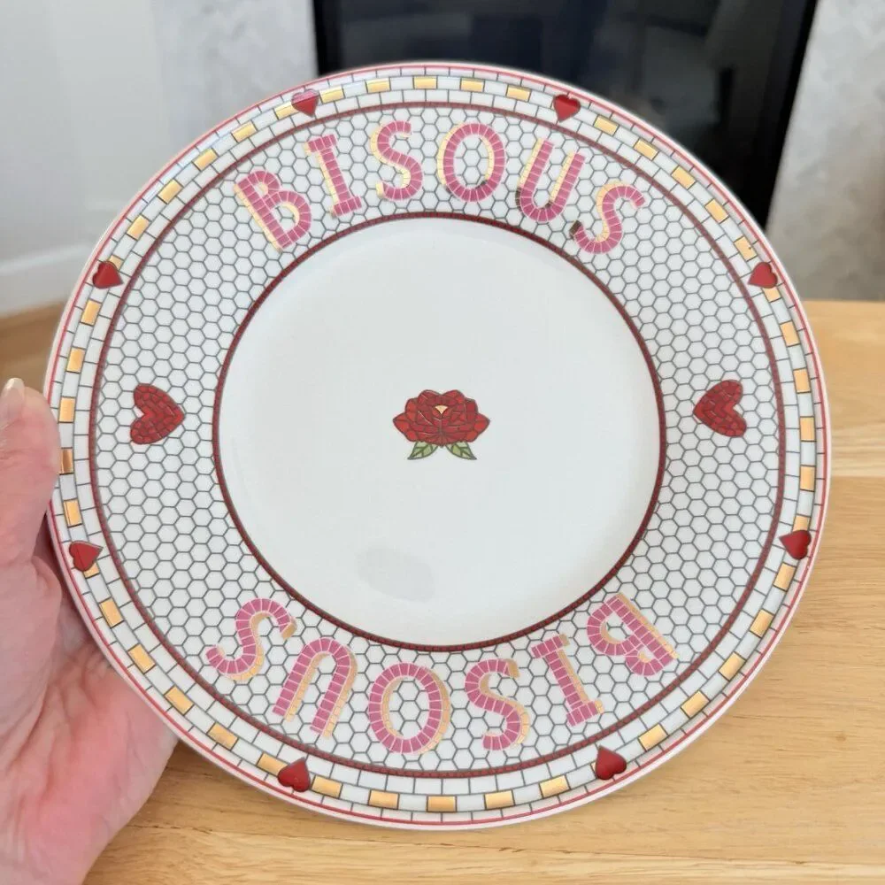 Anthropologie Bistro Tile Valentine Dessert Plate 8
